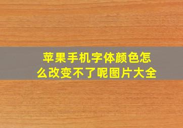 苹果手机字体颜色怎么改变不了呢图片大全