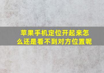 苹果手机定位开起来怎么还是看不到对方位置呢