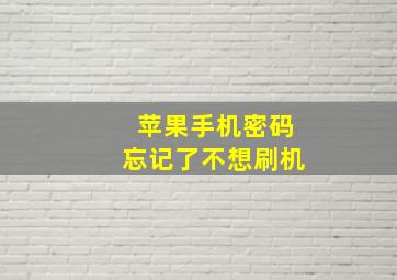 苹果手机密码忘记了不想刷机