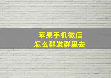 苹果手机微信怎么群发群里去