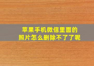 苹果手机微信里面的照片怎么删除不了了呢