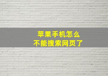 苹果手机怎么不能搜索网页了