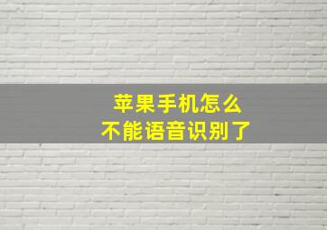 苹果手机怎么不能语音识别了