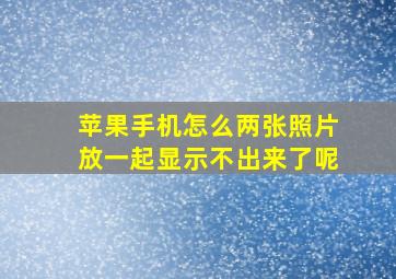 苹果手机怎么两张照片放一起显示不出来了呢