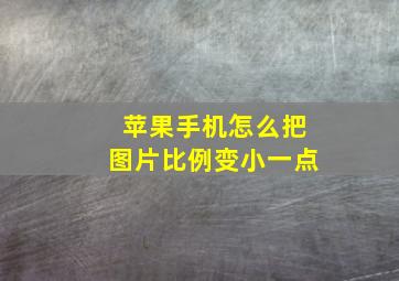 苹果手机怎么把图片比例变小一点