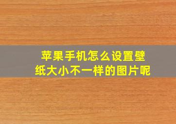 苹果手机怎么设置壁纸大小不一样的图片呢