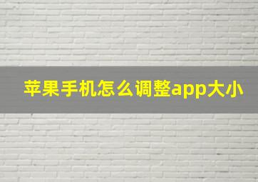 苹果手机怎么调整app大小