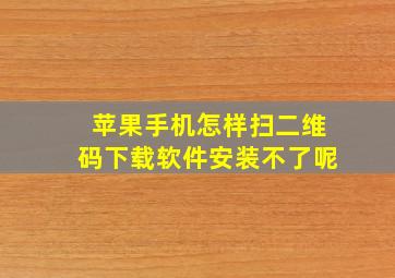 苹果手机怎样扫二维码下载软件安装不了呢