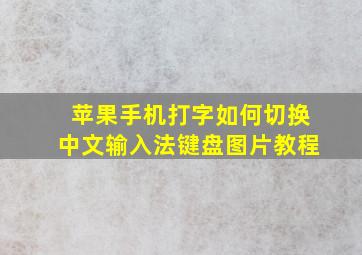 苹果手机打字如何切换中文输入法键盘图片教程