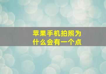 苹果手机拍照为什么会有一个点