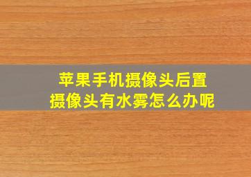 苹果手机摄像头后置摄像头有水雾怎么办呢