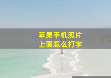 苹果手机照片上面怎么打字