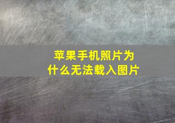 苹果手机照片为什么无法载入图片