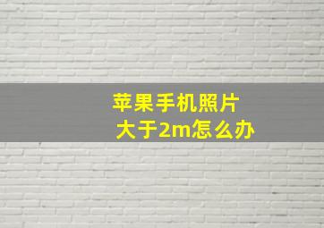 苹果手机照片大于2m怎么办