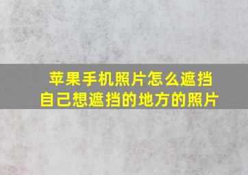 苹果手机照片怎么遮挡自己想遮挡的地方的照片