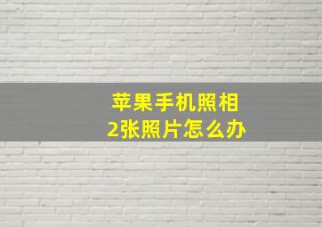 苹果手机照相2张照片怎么办