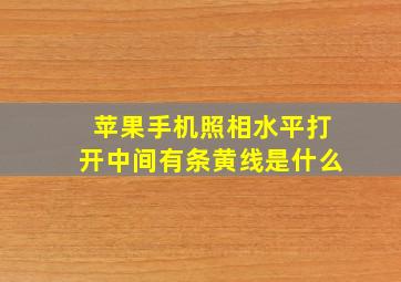 苹果手机照相水平打开中间有条黄线是什么