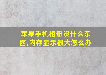 苹果手机相册没什么东西,内存显示很大怎么办