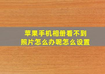 苹果手机相册看不到照片怎么办呢怎么设置