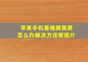 苹果手机看视频黑屏怎么办解决方法呢图片