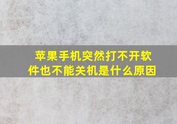 苹果手机突然打不开软件也不能关机是什么原因