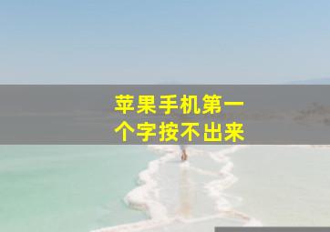 苹果手机第一个字按不出来