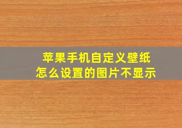 苹果手机自定义壁纸怎么设置的图片不显示