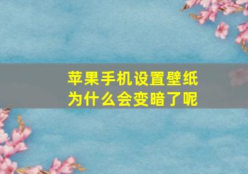 苹果手机设置壁纸为什么会变暗了呢