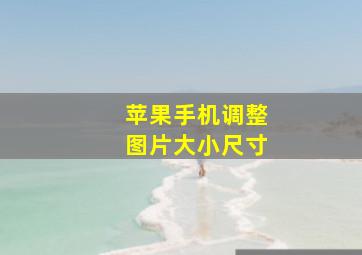 苹果手机调整图片大小尺寸