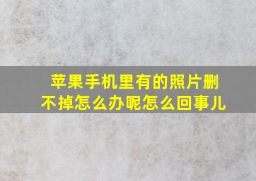 苹果手机里有的照片删不掉怎么办呢怎么回事儿