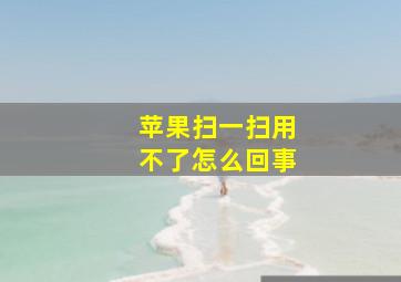 苹果扫一扫用不了怎么回事