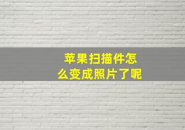 苹果扫描件怎么变成照片了呢