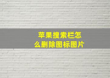 苹果搜索栏怎么删除图标图片