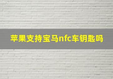 苹果支持宝马nfc车钥匙吗