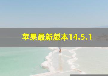 苹果最新版本14.5.1