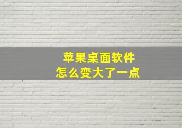 苹果桌面软件怎么变大了一点