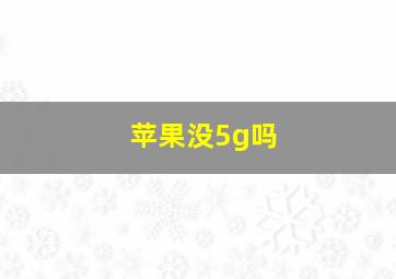 苹果没5g吗