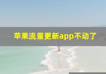 苹果流量更新app不动了