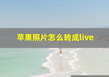 苹果照片怎么转成live