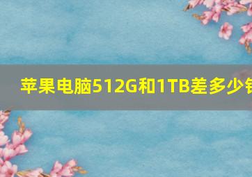 苹果电脑512G和1TB差多少钱