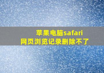 苹果电脑safari网页浏览记录删除不了