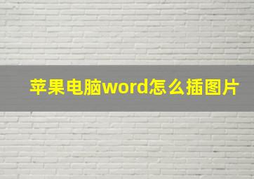 苹果电脑word怎么插图片