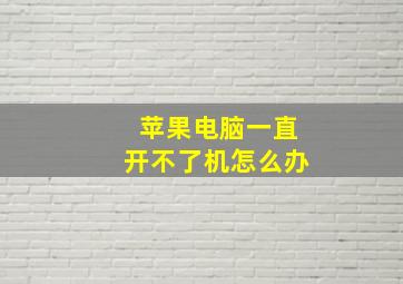 苹果电脑一直开不了机怎么办