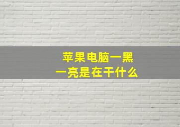 苹果电脑一黑一亮是在干什么