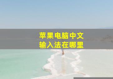 苹果电脑中文输入法在哪里