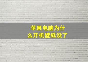 苹果电脑为什么开机壁纸没了