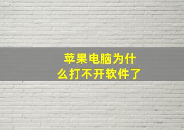 苹果电脑为什么打不开软件了