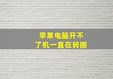 苹果电脑开不了机一直在转圈