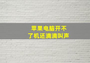 苹果电脑开不了机还滴滴叫声