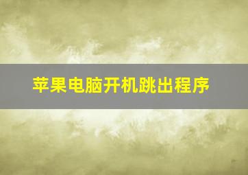 苹果电脑开机跳出程序